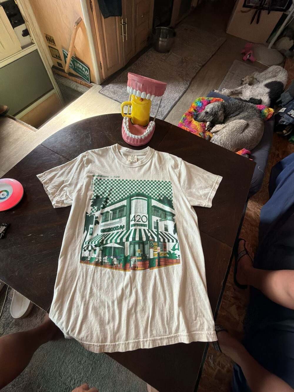 Comfort Colors Grassroots x Vizie 420 Artist Series T-Shirt Size M White